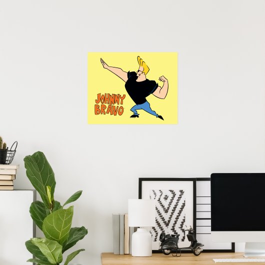 Poster Johnny Bravo Flexing (Bureau à domicile)