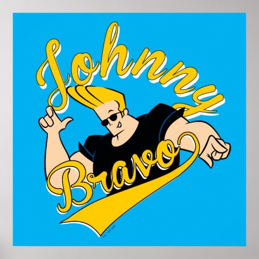 Poster Johnny Bravo Graphisme sportif (Devant)