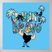 Poster Johnny Bravo Palm Tree Nom (Devant)