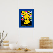 Poster Johnny Bravo Pop Art Graphic (Cuisine)
