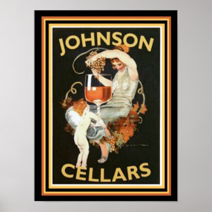 Poster Johnson Cellars Vin Vintage Ad 12 x 16