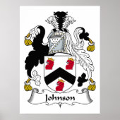 Poster Johnson Family Crest (Devant)