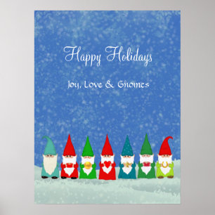 Poster Joie, Amour & Lutins de Noël