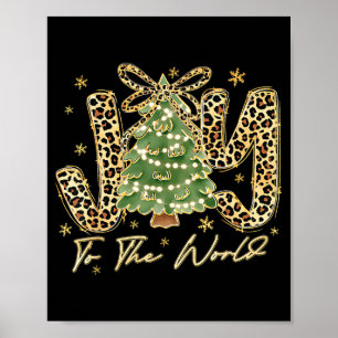 Poster Joie au monde Jésus Noël chrétien Xmas Tr