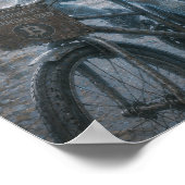 Poster Joie / Cycliste / Parc Vide (Coin)