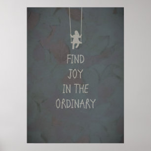 Poster Joie de découverte dans les citations ordinaires
