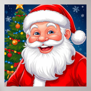 Poster 🎅 Joie de fêtes de Noël de Santa Style de maison