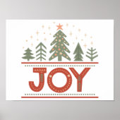 Poster Joie de Noël Boho Fêtes (Devant)