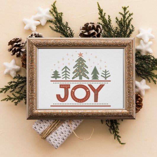 Poster Joie de Noël Boho Fêtes