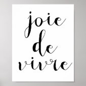 Poster Joie de vivre (Devant)