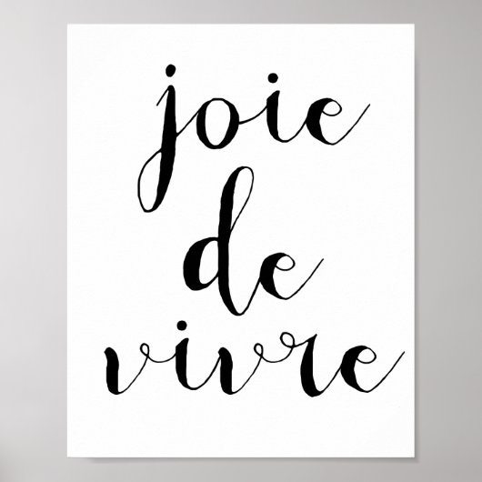 Poster Joie de vivre (Devant)