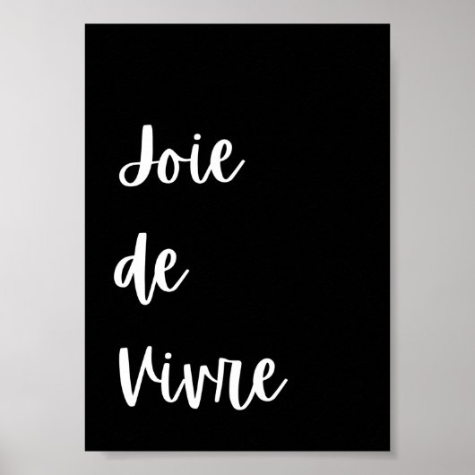 Poster Joie de Vivre cite inspiration (Devant)