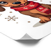 Poster Joie d'hiver de teckel (Coin)