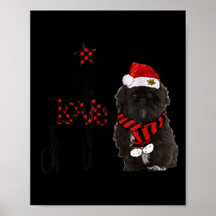 Poster Joie Espoir Amour Paix Noël Shih Tzus Noirs 2020