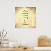 Poster Joie et accomplissement (Cuisine)