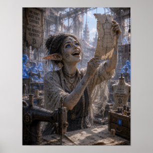 Poster Joie Excitée / Créateur de Motifs / Usine de Vêtem