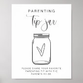 Poster JOIE Minimaliste Parenting Astuce Jar et Conseils (Devant)