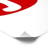 Poster Joie rouge et verte, baies photo de Noël (Coin)