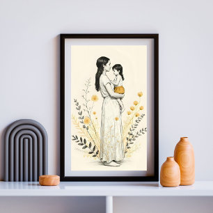 Poster Joie silencieuse dans ses bras