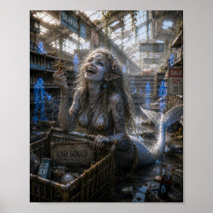 Poster Joie / Sirène de mer / Supermarché