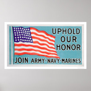 Poster Joignez l'armée, marine, les marines (US02081)