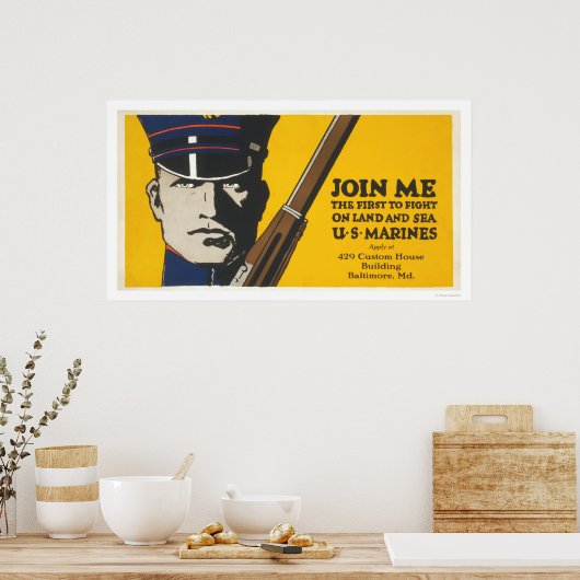 Poster Join me - U.S. Marines (Cuisine)