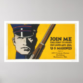 Poster Join me - U.S. Marines (Devant)