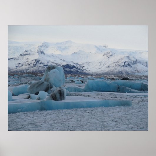 Poster Jökulsárlón Islande (Devant)