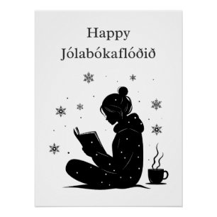 Poster Jólabókaflóð – Déferlante de livres islandaise, ca