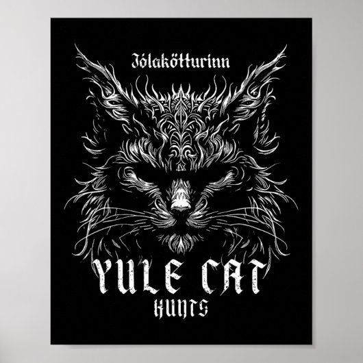 Poster Jólakötturinn Christmas Yule Chasse aux chats (Devant)