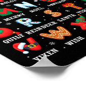 Poster Joli Alphabet de Noël Kindergarten Thé préscolaire (Coin)