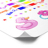 Poster Joli apprentissage personnalisé pour petite fille (Coin)