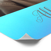 Poster Joli arc-en-ciel Mariage photo personnalisé Bienve (Coin)