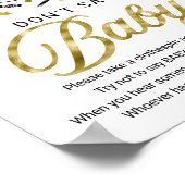 Poster Joli Baby shower d'Halloween Ne pas dire bébé sign (Coin)