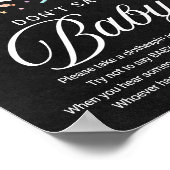 Poster Joli Baby shower d'Halloween Ne pas dire bébé sign (Coin)