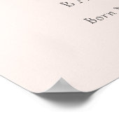 Poster Joli ballon en forme d'ours rose Monogramme pour b (Coin)