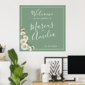 Poster Joli Basil Vert & Blanc Mariage (Bureau à domicile)