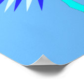 Poster Joli bébé licorne bleu garçon (Coin)