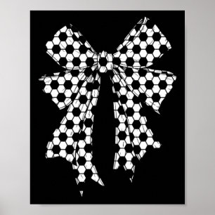 Poster Joli Byll de football coquet Bow pour femmes Fille