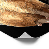 Poster Joli Capybara avec micro pour Karaoke et Chant (Coin)
