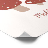 Poster Joli champignon forestier minimaliste  (Coin)