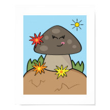 Joli Champignon Sourire | Art de la Forêt Ensoleil