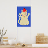 Poster Joli Chat de Noël (Cuisine)