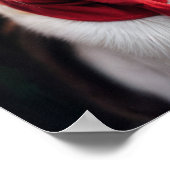 Poster Joli chat de Noël avec un arc (Coin)
