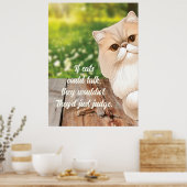 Poster Joli chat persan regarde autour (Cuisine)