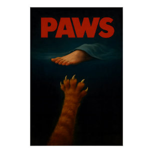 Poster Joli chat tigré orange contre pied humain