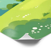 Poster Joli château bleu et blanc (Coin)