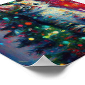 Poster Joli chaton de Noël  (Coin)