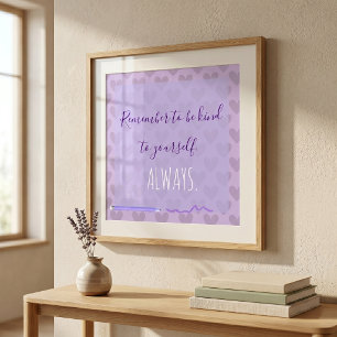 Poster Joli Chic Pastel Lavande Motivationnel