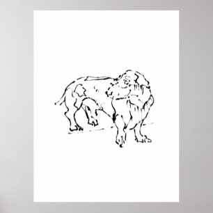 Poster Joli chien saucisse teckel – Art personnalisé